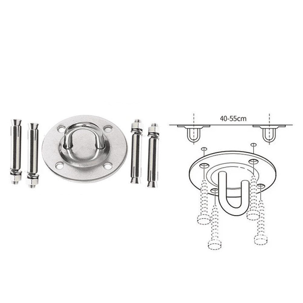 Gymnastics Rings - 1セット工業用グレードのスイングチェーンバックルフックキット、簡単設置、頑丈、ポーチスイング、ハンモックチェア、体操リング用