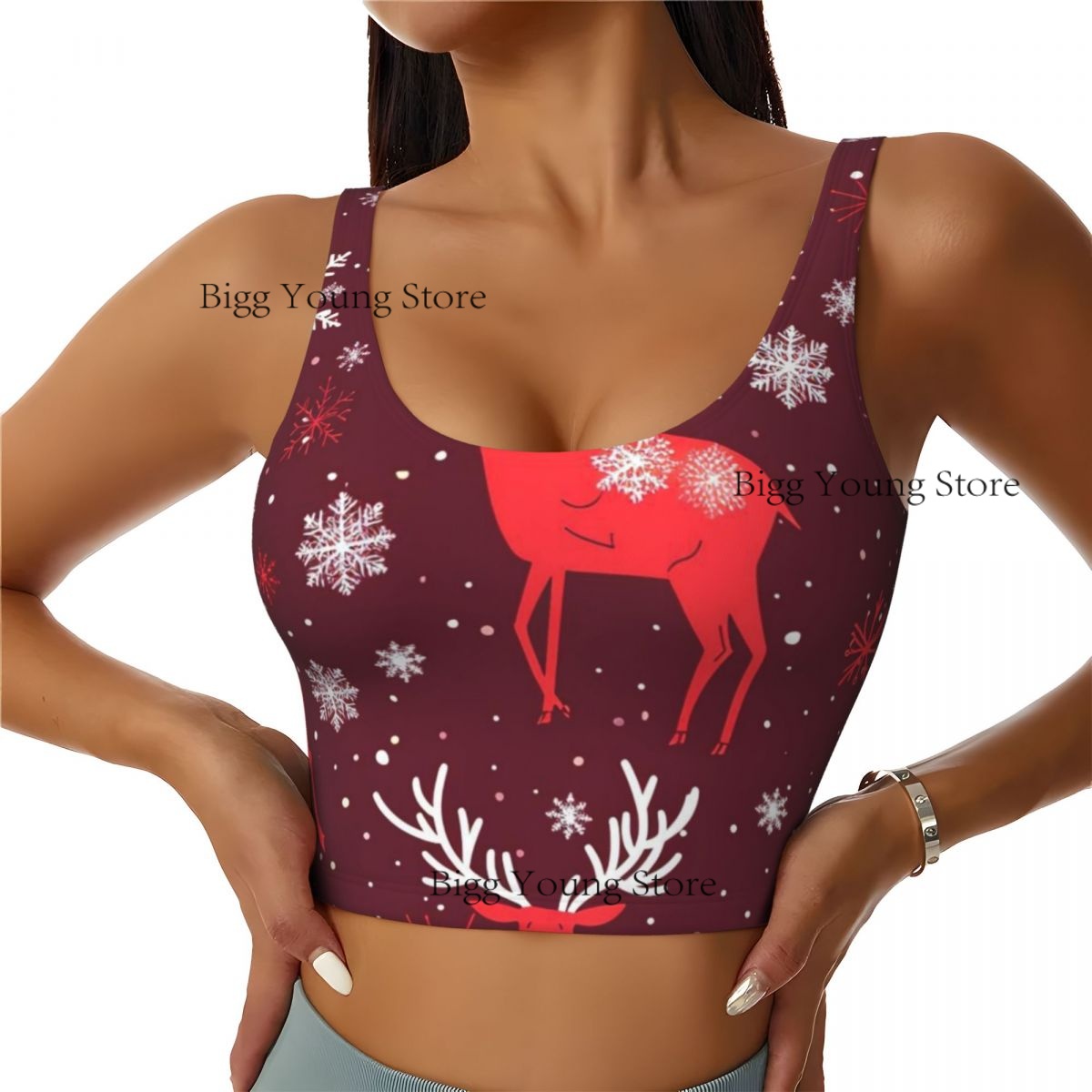 Yoga Fitness Wallpaper - スポーツブラ女性ランニングヨガ服ベストクリスマススタイル壁紙収集フィットネスベスト