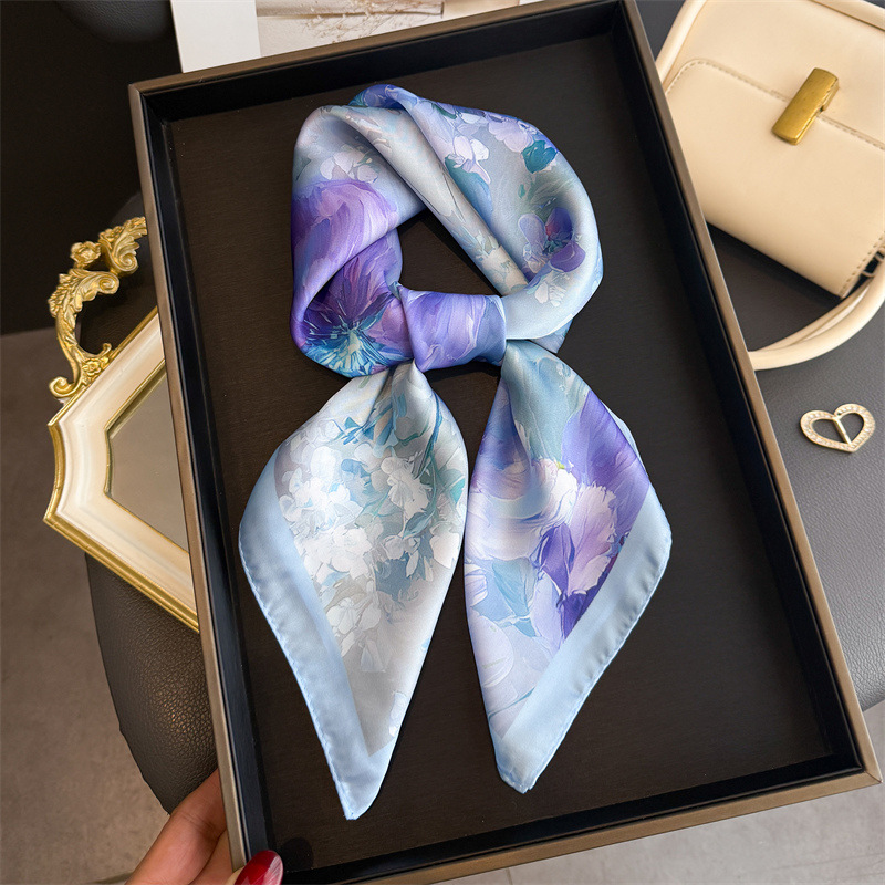Waist Trainer Women - 2026年新作 花柄プリント シルク スクエアスカーフ レディース ヘッドスカーフ