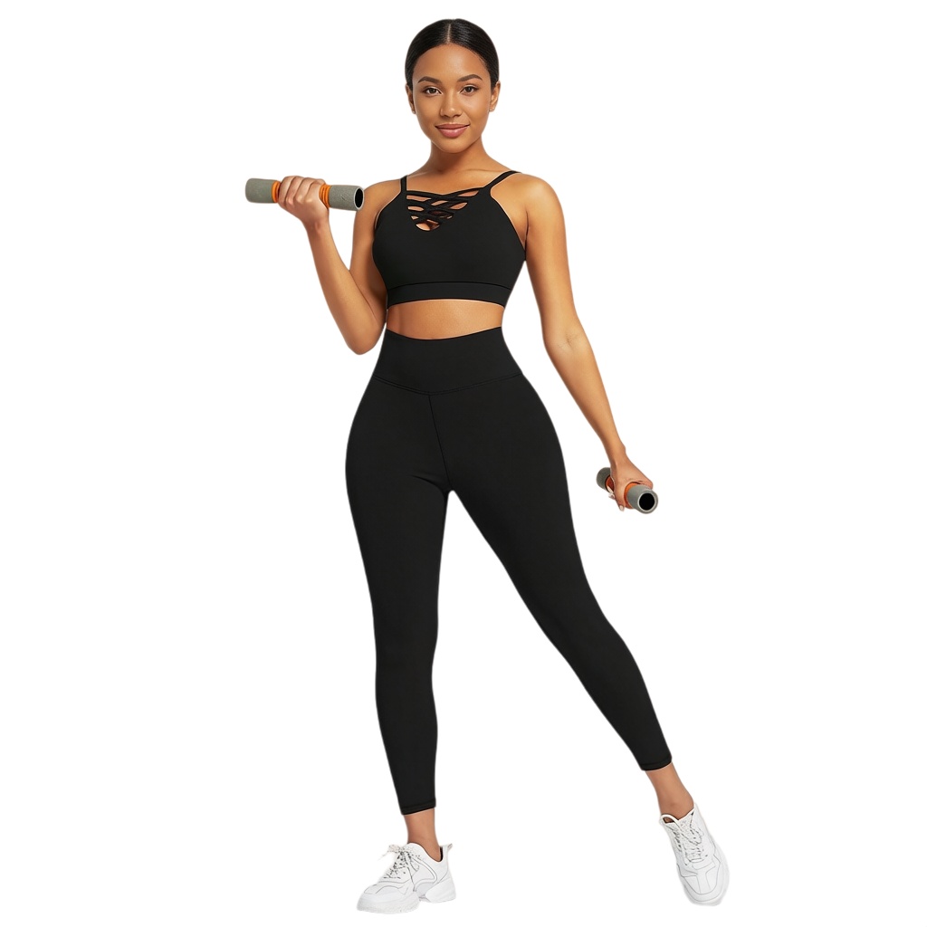 Yoga Fitness Women - 3ピース レディース ヨガ フィットネスセット - ジム