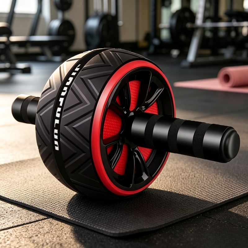 Ab Wheel Roller - 滑り止めアブローラーホイール、耐久性のあるコアアブドミナルワークアウトフィットネス機器、男性女性用ホームジム用