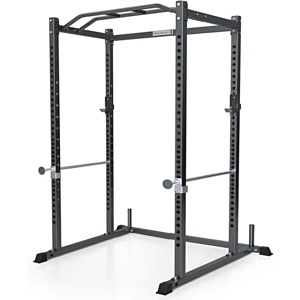 Lat Pulldown Bar - 多機能スクワットラック（頑丈な安全バーとJフック付き）-オプションでラットプルダウンとランドマインアタッチメント-ホームジムパワースタジオC