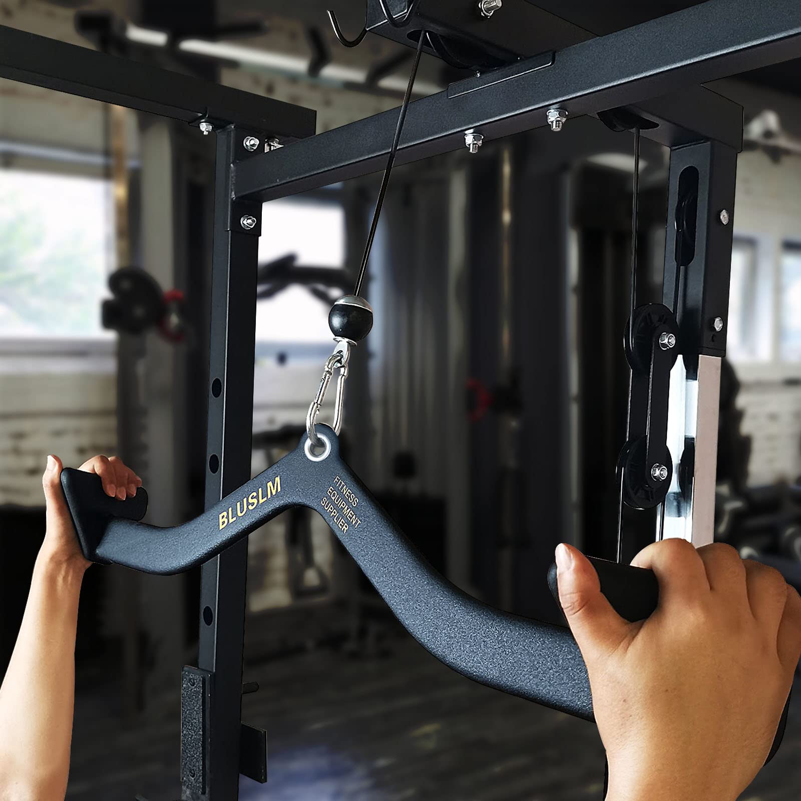 ホームジムフィットネスラットプルダウンハンドルグリップトレー - Lat Pulldown Bar のレビューと価格