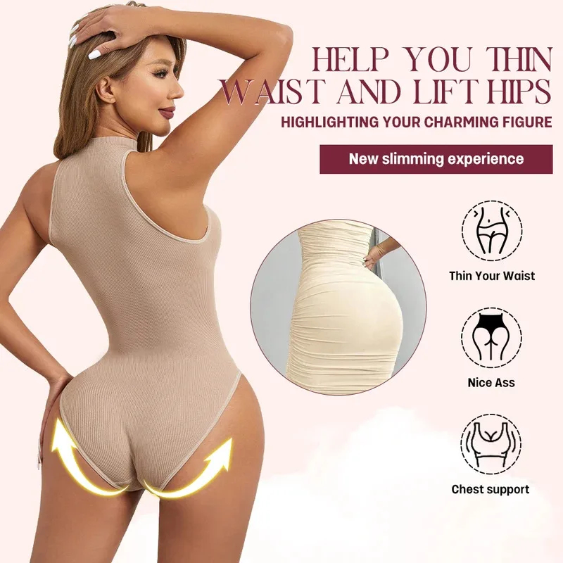 ハイストレッチボディスーツ セクシー ノースリーブ クルーネ - Waist Trainer Women のレビューと価格