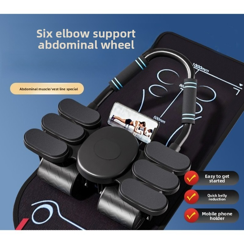 四輪六肘腹部運動器具 自動リバウンド機能付き 腹部ローリング - Ab Wheel Roller のレビューと価格