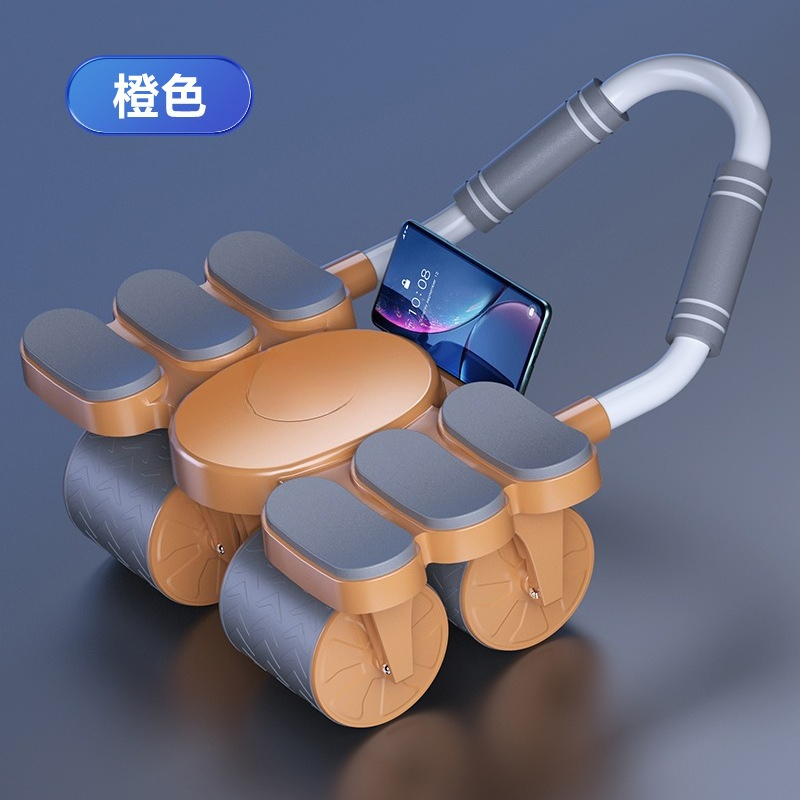 四輪六肘腹部運動器具 自動リバウンド機能付き 腹部ローリング - Ab Wheel Roller のレビューと価格