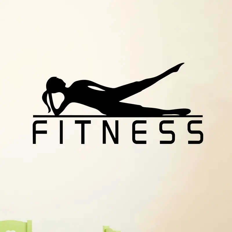 ヨガ用にデザインされたフィットネスガールのビニールステッカー - Yoga Fitness Wallpaper のレビューと価格