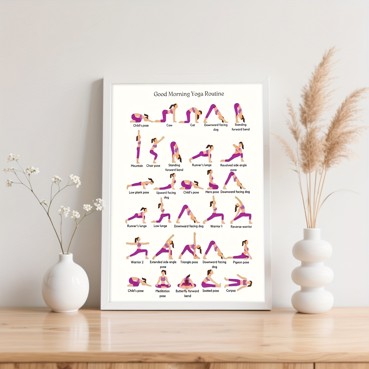 ヨガ練習ポスター、室内装飾ウォールアート、フレームレスアート - Yoga Fitness Wallpaper のレビューと価格