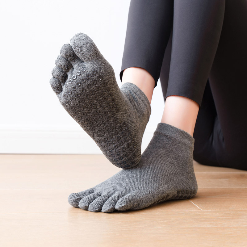 5つま先の滑り止めソックス,通気性,滑り止め,綿,ヨガ,バレ - Yoga Fitness Women のレビューと価格
