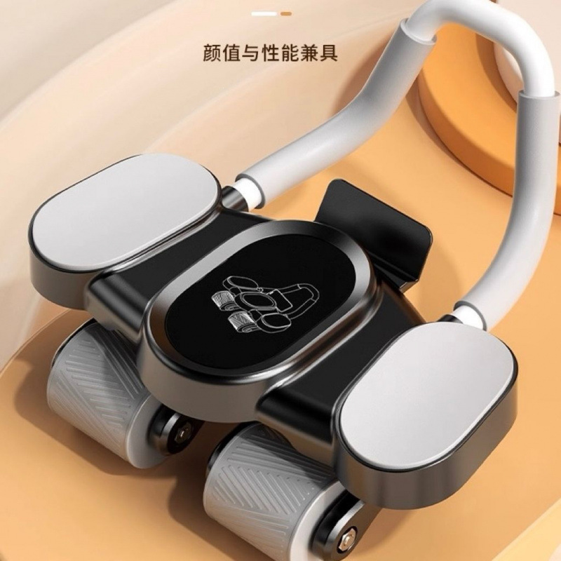4輪アブローラー 自動リバウンド コアトレーナー ホームジム - Ab Wheel Roller のレビューと価格