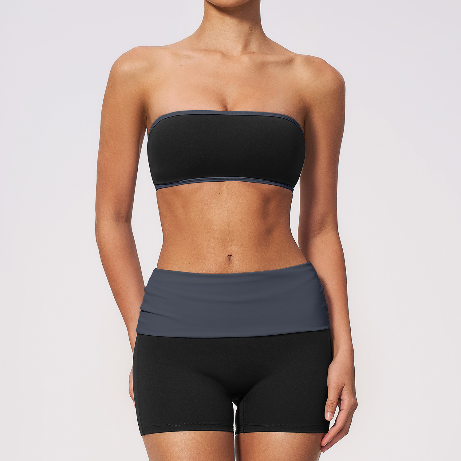 女性用ナイロン製ツーピースフィットネススポーツセット ワーク - Yoga Fitness Set のレビューと価格