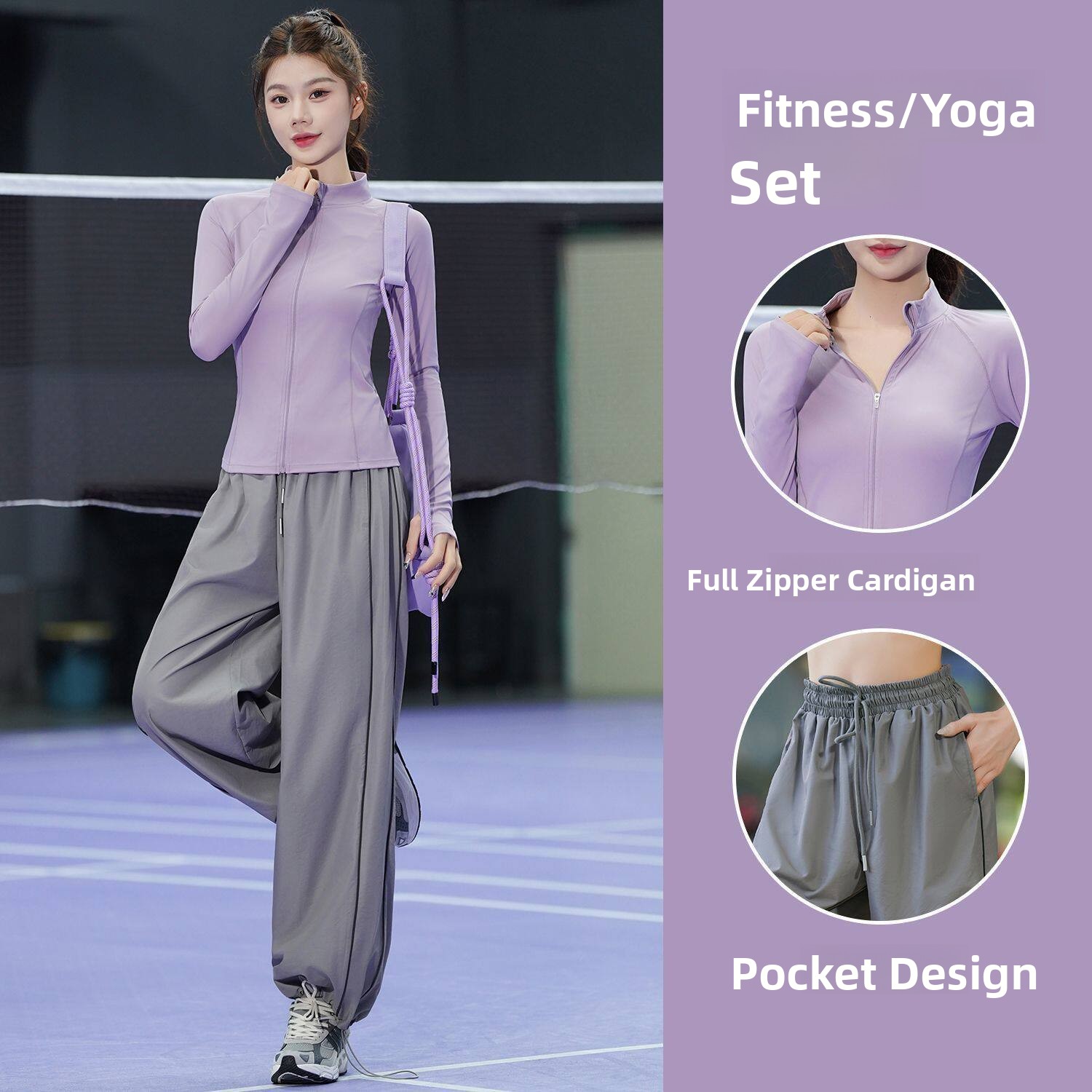 女性用ランニングスポーツウェアセット速乾性アウトドアフィット - Yoga Fitness Set のレビューと価格