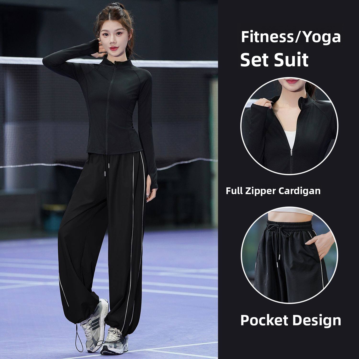 女性用ランニングスポーツウェアセット速乾性アウトドアフィット - Yoga Fitness Set のレビューと価格