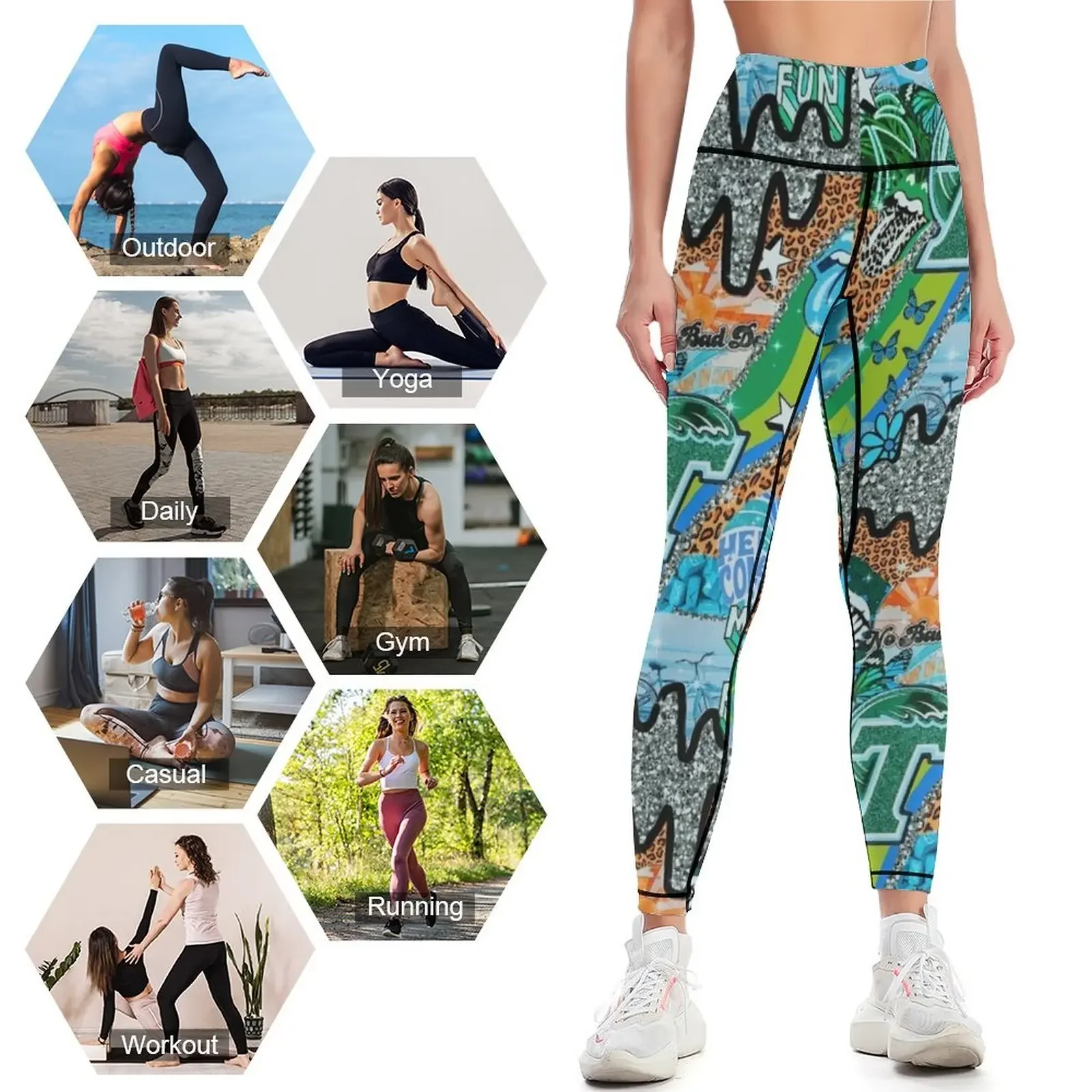 TU WALLPAPER レギンス レディース スポーツパン - Yoga Fitness Wallpaper のレビューと価格