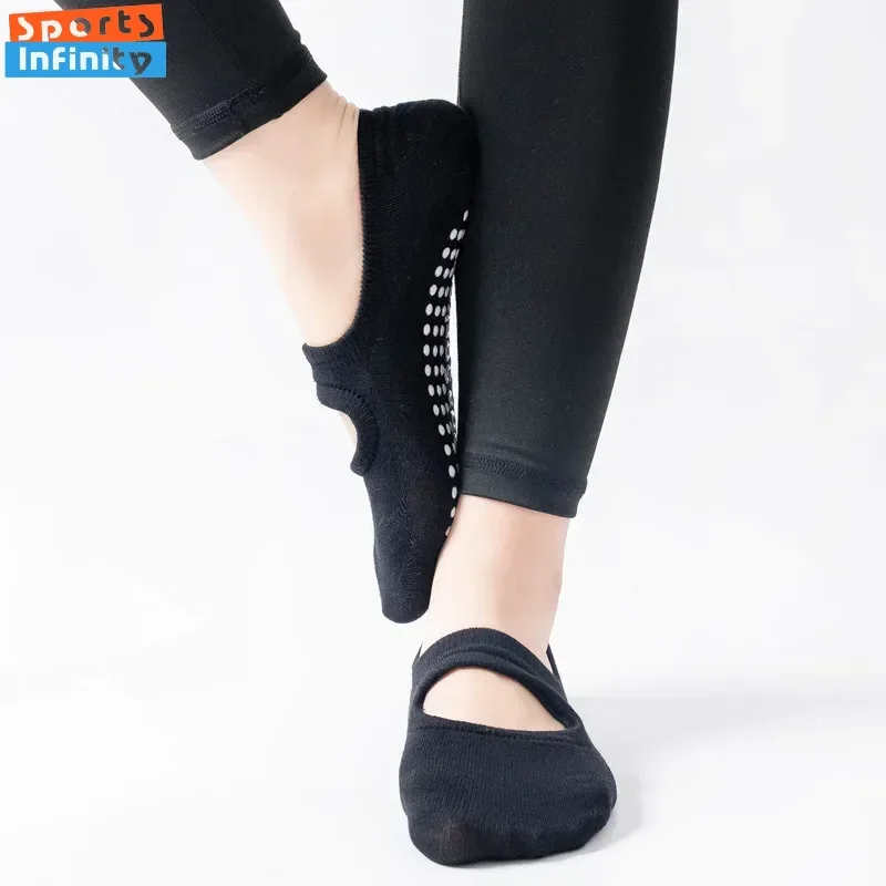 女性用シリコン滑り止めバックレスヨガソックス,屋内,バレエ, - Yoga Fitness Women のレビューと価格