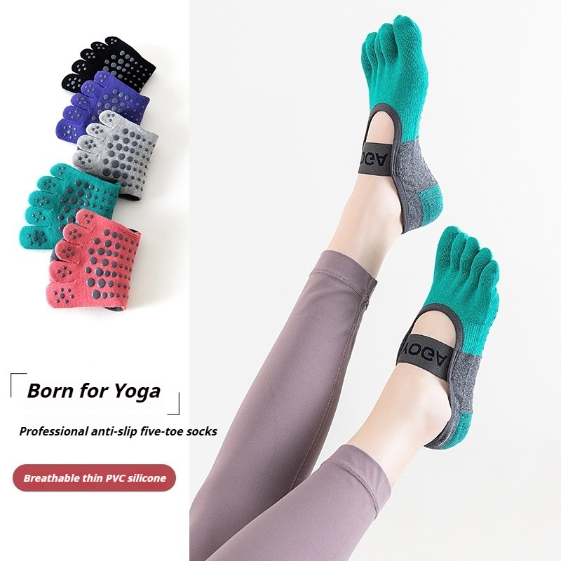 プロのピラティス用滑り止め付き五本指アンクルソックス 女性用 - Yoga Fitness Women のレビューと価格
