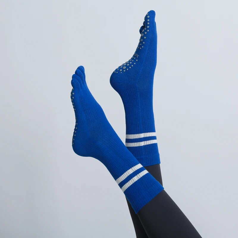 ハーフチューブヨガソックス,通気性,滑り止め,5本の指,スポ - Yoga Fitness Women のレビューと価格