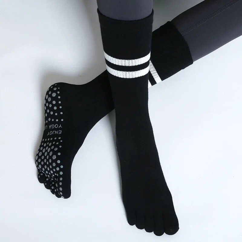ハーフチューブヨガソックス,通気性,滑り止め,5本の指,スポ - Yoga Fitness Women のレビューと価格