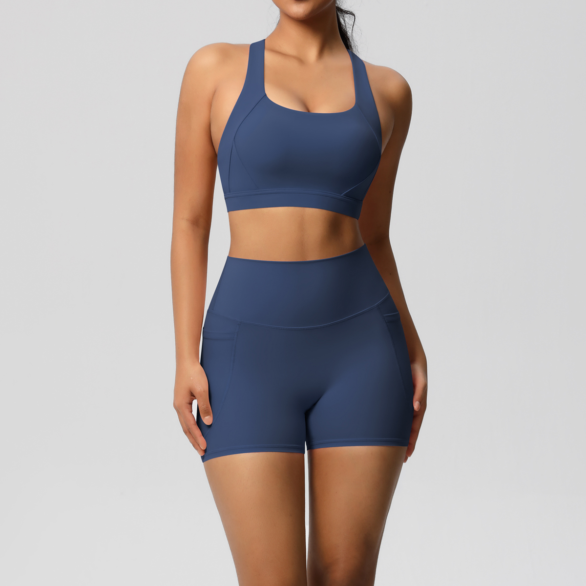 2 個スポーツウェアポケット付きヨガセットジム服ヨガスーツ女 - Yoga Y Fitness のレビューと価格