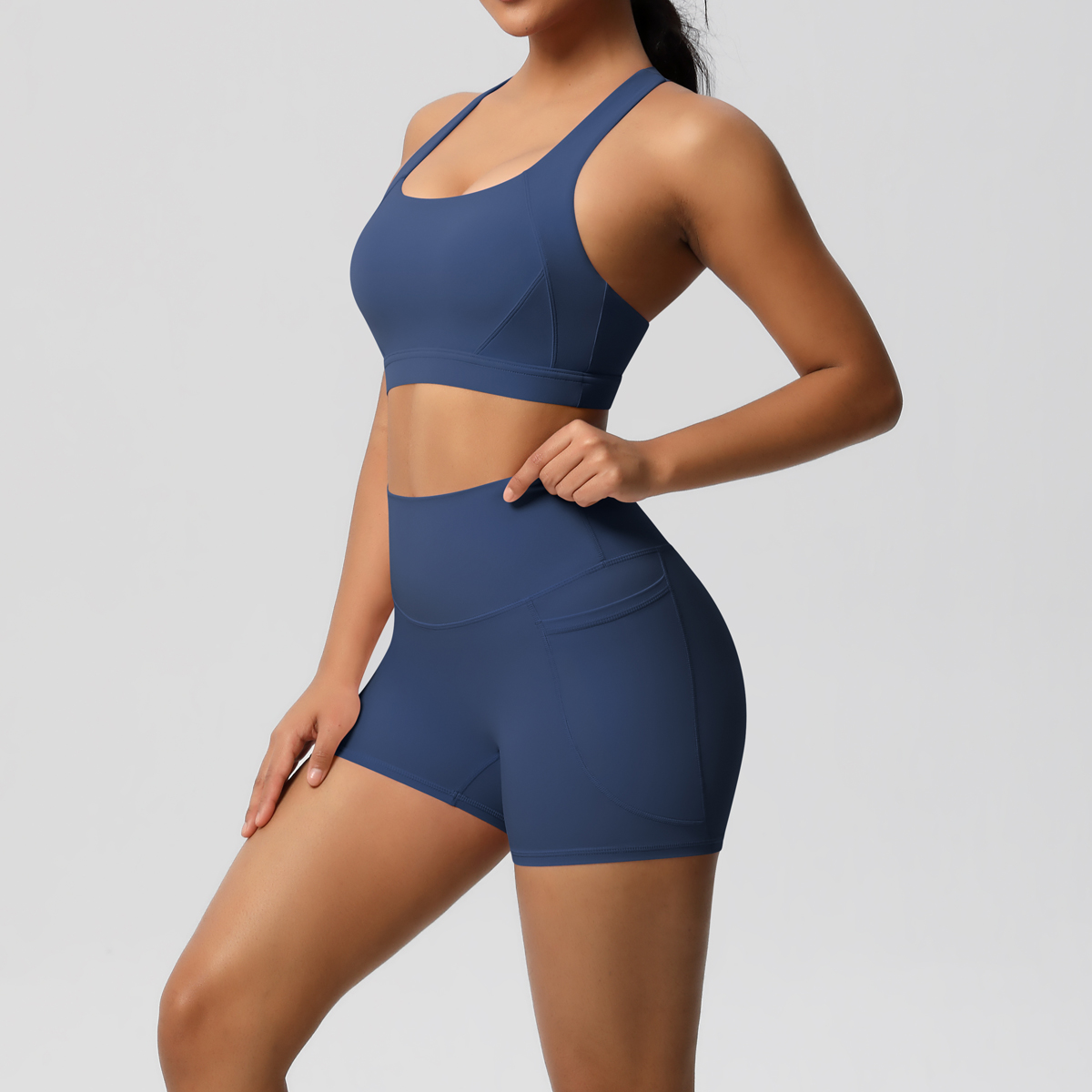 2 個スポーツウェアポケット付きヨガセットジム服ヨガスーツ女 - Yoga Y Fitness のレビューと価格