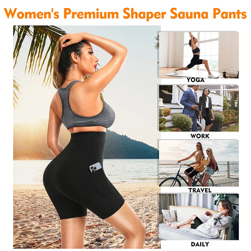 発汗サウナパンツ ボディシェイパーショーツ 減量スリムシェイ - Waist Trainer Women のレビューと価格