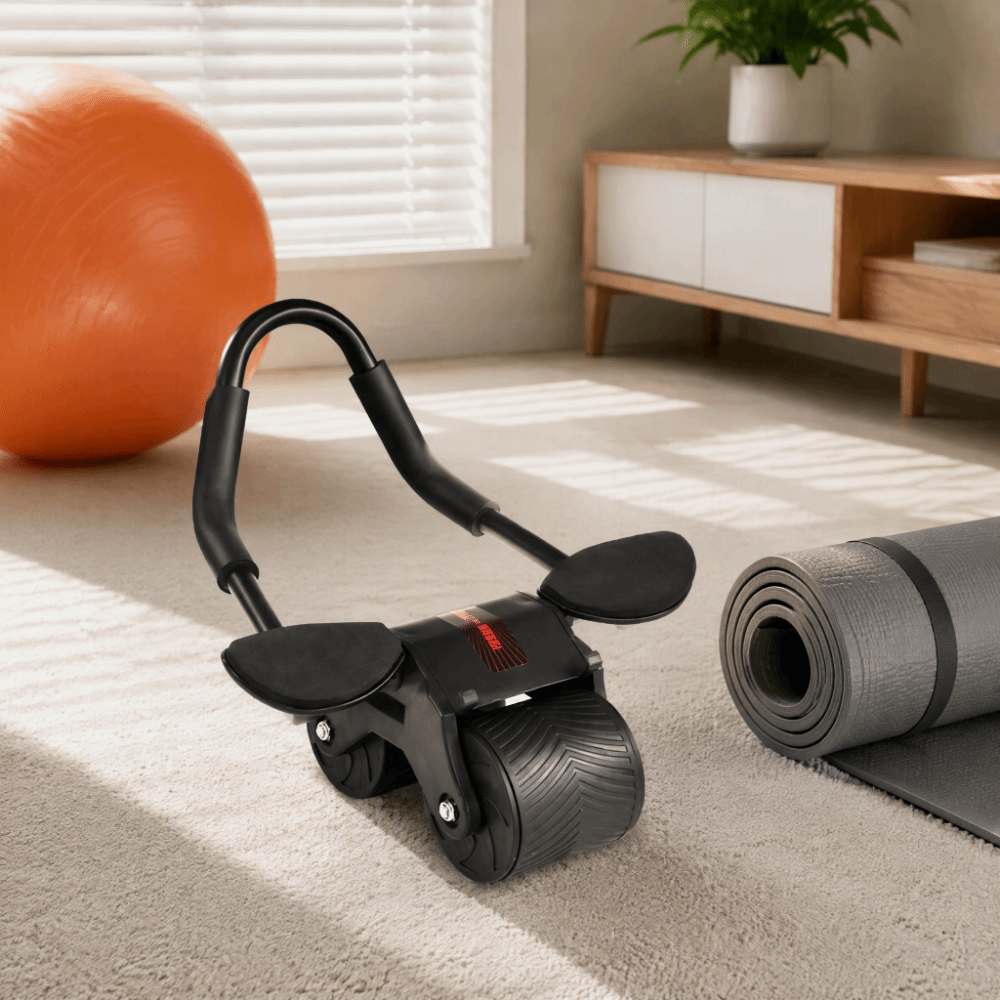 自動リバウンド腹筋ローラーホイール、膝マット、肘サポート、2 - Ab Wheel Roller のレビューと価格